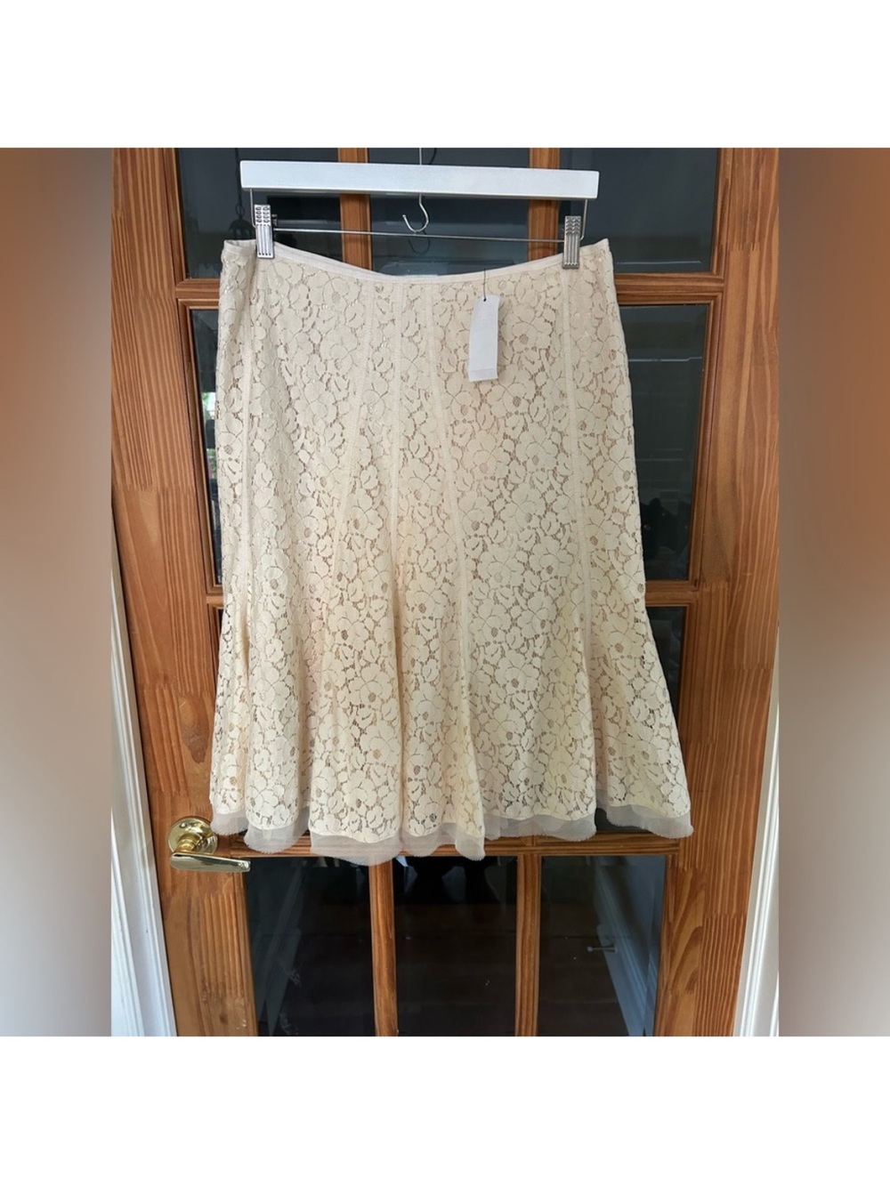 Tahari Cream Lace Skirt